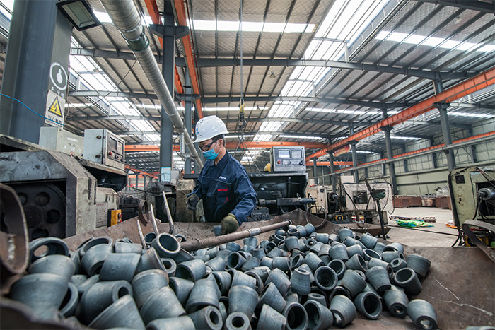 孝感网架配件-锥头加工车间